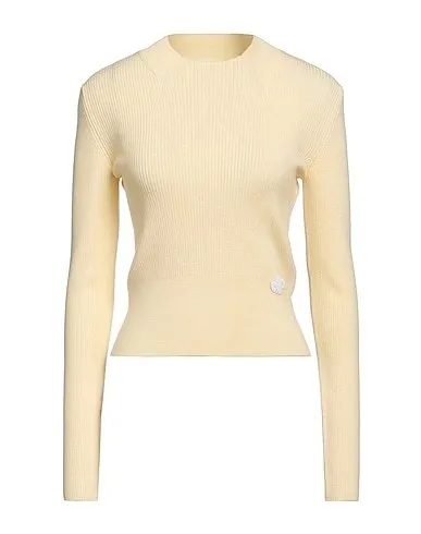 Crew Neck Wool Long Sleeves Plain Logo Sweater - PATOU