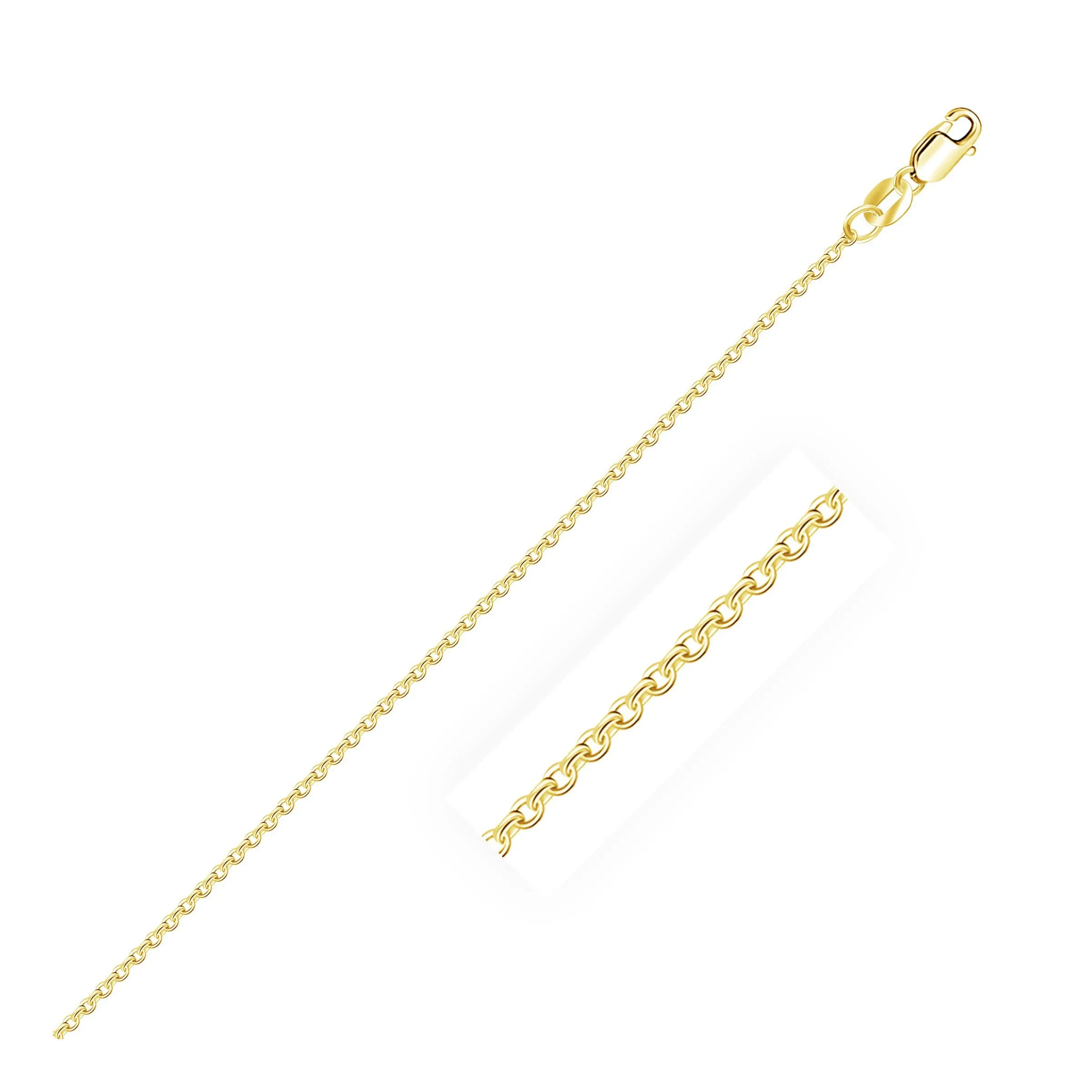 10k Yellow Gold Cable Chain 1.1mm rx70007 20