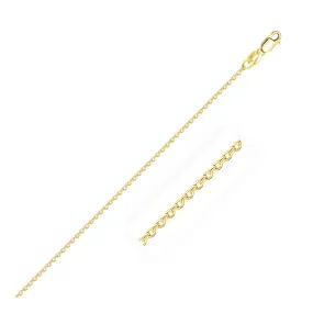 10k Yellow Gold Cable Chain 1.1mm rx70007 20