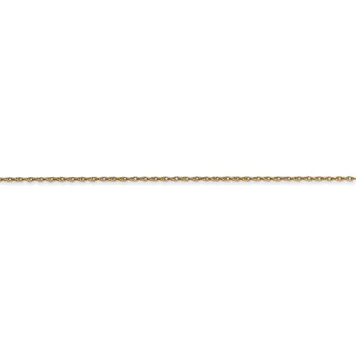 .5 mm carded cable rope chain in yellow gold available in sizes 13-24