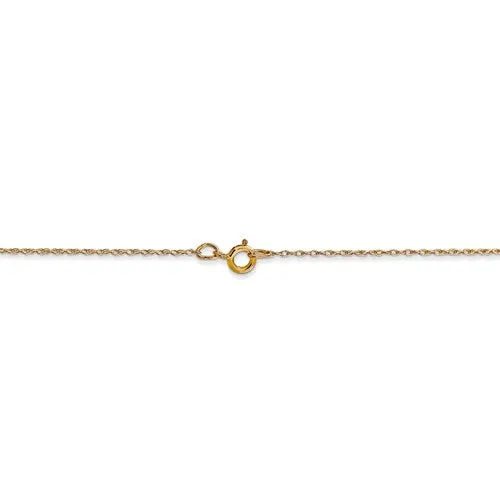 .5 mm carded cable rope chain in yellow gold available in sizes 13-24