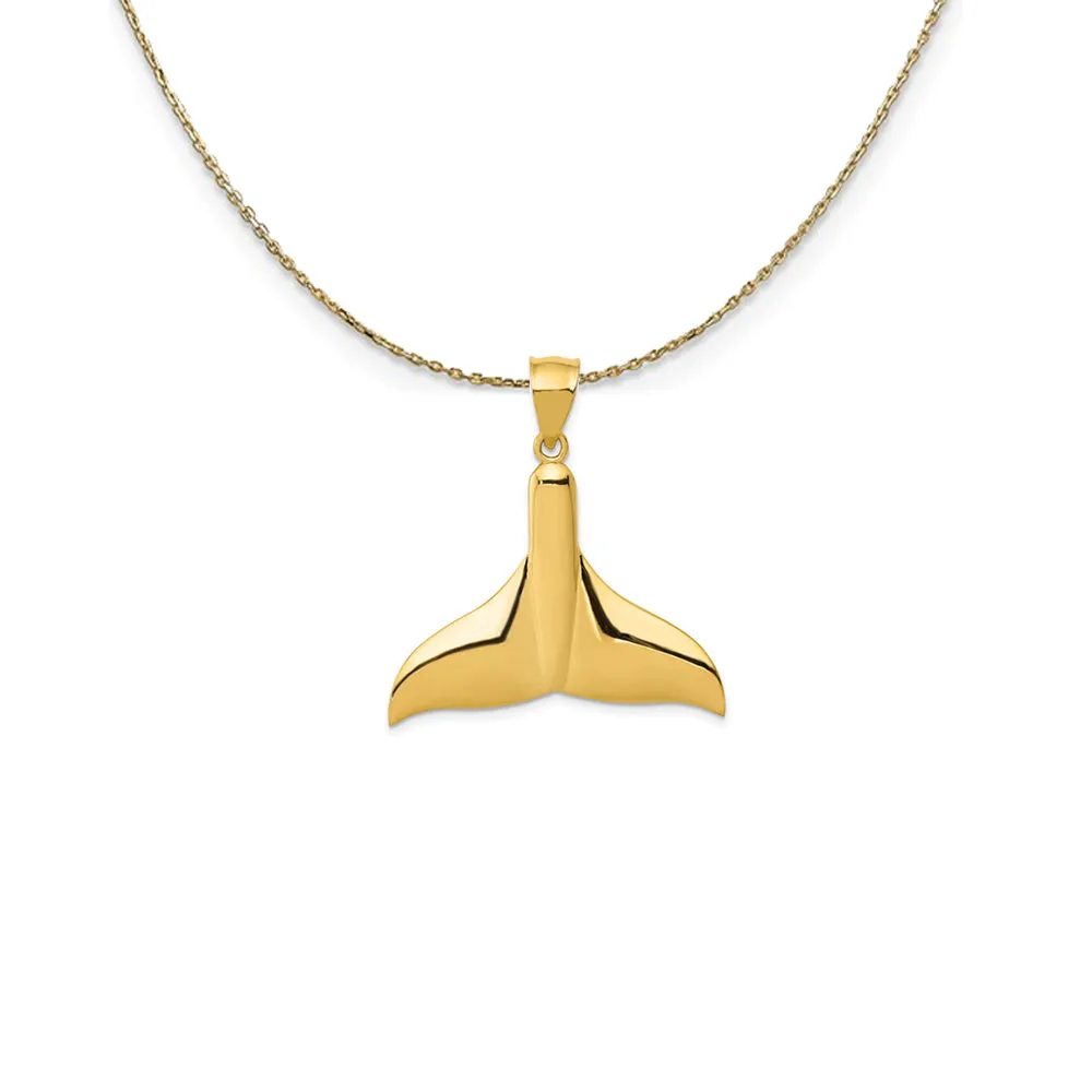 Yellow Gold Whale Tail Necklace