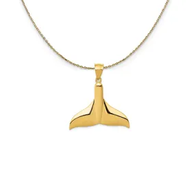 Yellow Gold Whale Tail Necklace